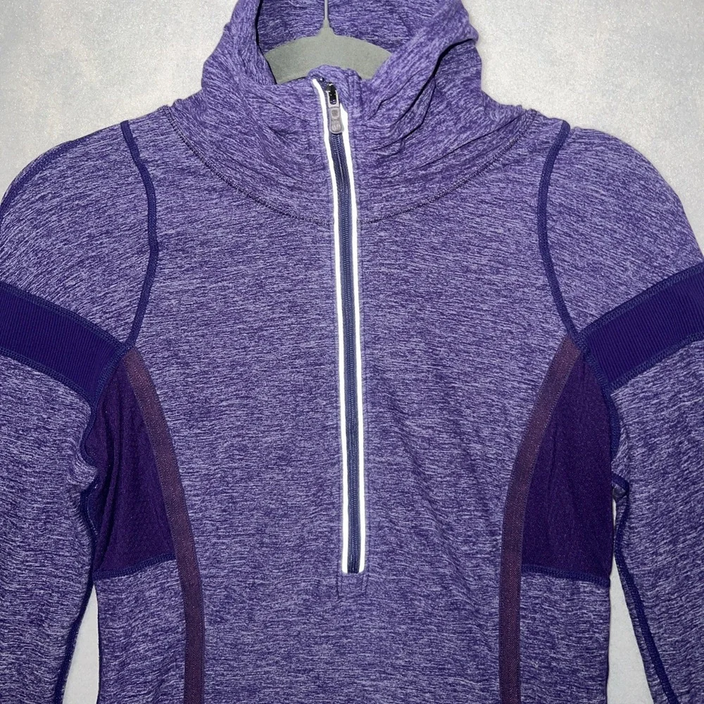 Lululemon Run Inspire pullover 1/2 zip Heather Purple Long Sleeve Size‎ 6